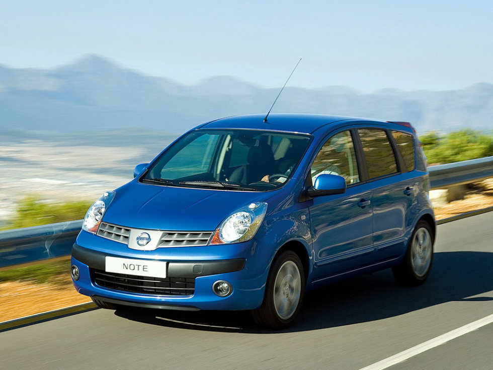 Коврики ЭВА "EVA сота" для Nissan Note (хэтчбек 5 дв / E11) 2005 - 2008, серые, 4шт.