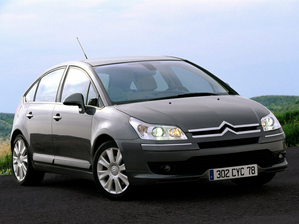 Коврики текстильные "Классик" для Citroen C4 I (хэтчбэк / LC) 2004 - 2008, темно-серые, 4шт.