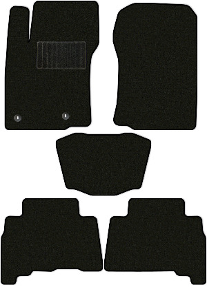 Коврики текстильные "Классик" для Toyota Land Cruiser Prado IV (suv / J150) 2013 - 2017, черные, 5шт.