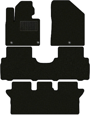 Коврики "Стандарт" в салон Kia Sorento Prime III (suv  7 мест / UM) 2014 - 2018, черные 4шт.
